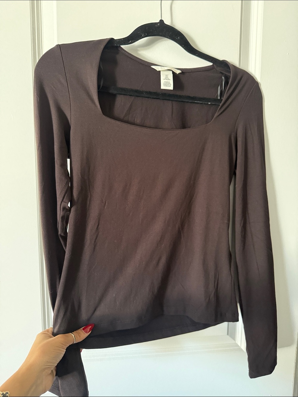 Scoop Neck Long Sleeve Top